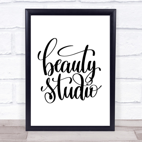 Beauty Studio Quote Print Poster Typography Word Art Picture