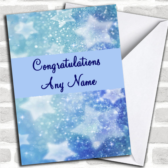 Crystal Stars Personalized Congratulations Card