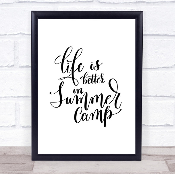 Summer Camp Quote Print Poster Typography Word Art Picture
