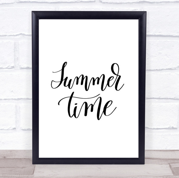 Summertime Quote Print Poster Typography Word Art Picture