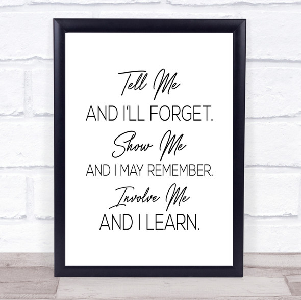 Teach Me Quote Print Poster Typography Word Art Picture