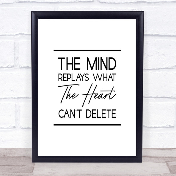 The Mind Replays Quote Print Poster Typography Word Art Picture