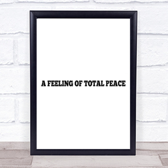 Total Peace Quote Print Poster Typography Word Art Picture