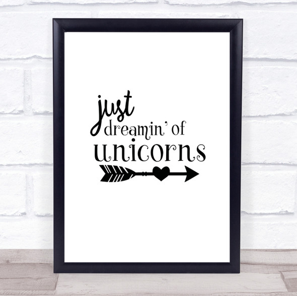 Unicorns Quote Print Poster Typography Word Art Picture