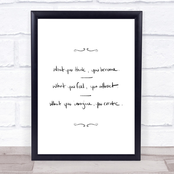 What You Attract Quote Print Poster Typography Word Art Picture