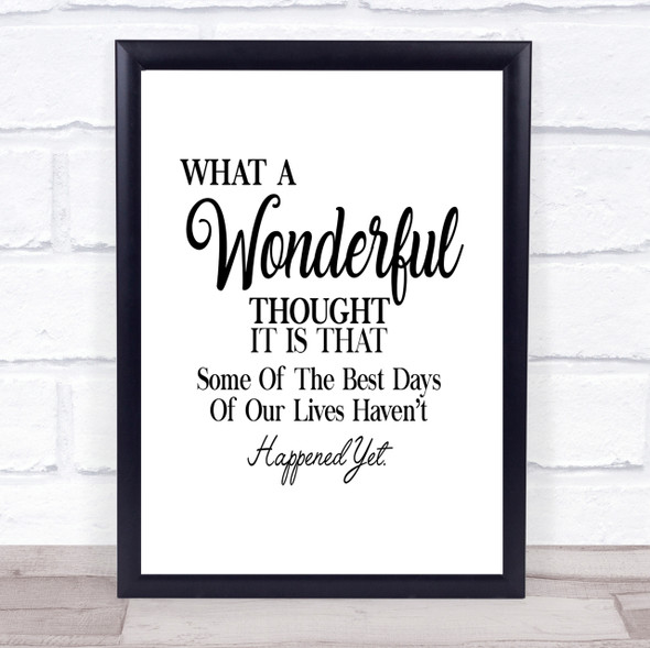 Wonderful Thought Quote Print Poster Typography Word Art Picture