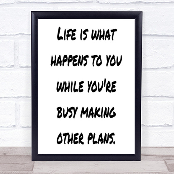Busy Making Other Plans Quote Print Poster Typography Word Art Picture