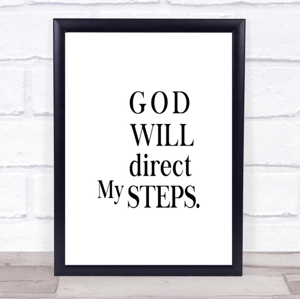 Direct My Steps Quote Print Poster Typography Word Art Picture