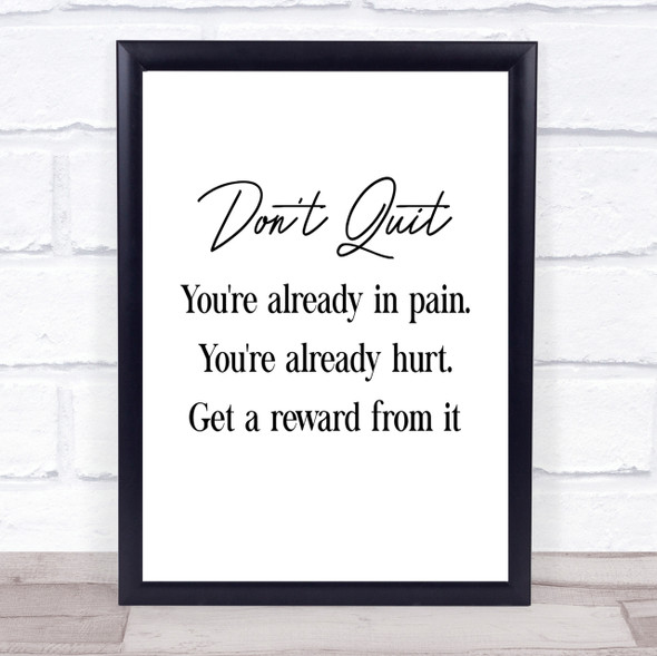 Don't Quit Quote Print Poster Typography Word Art Picture