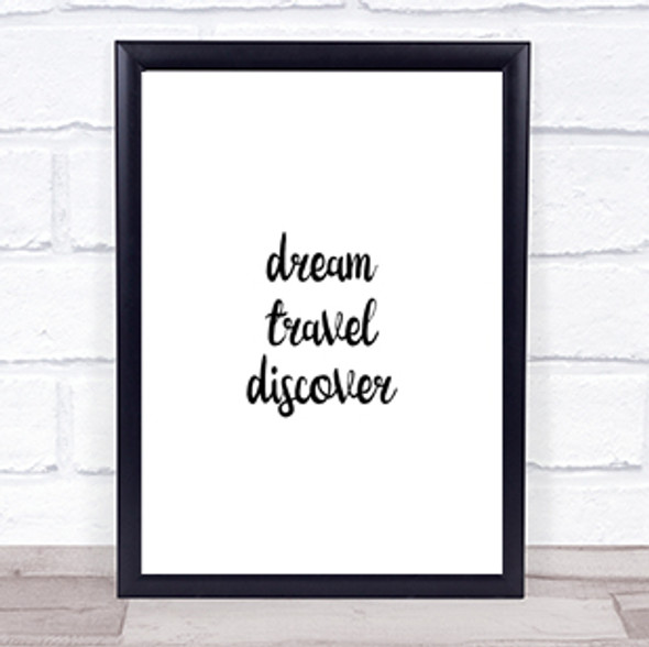 Dream Quote Print Poster Typography Word Art Picture