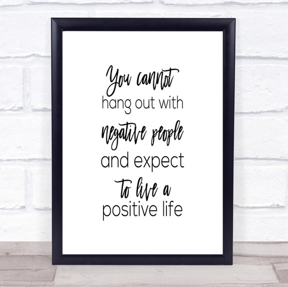 Hang Out Quote Print Poster Typography Word Art Picture