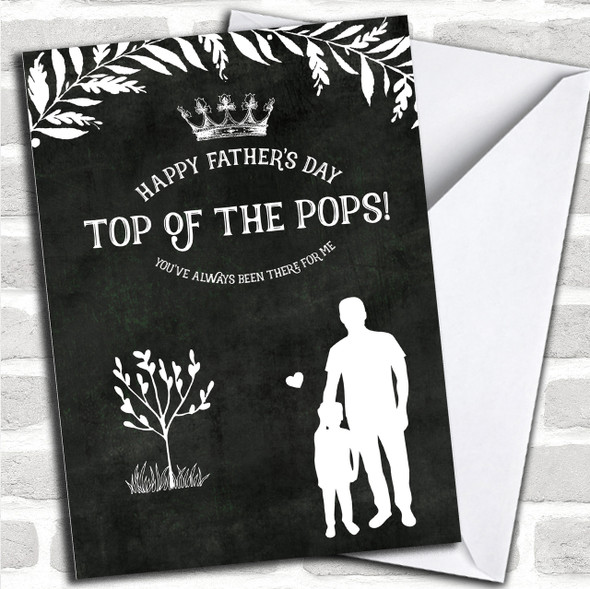 Chalk Top Of The Pops From Your Little Boy Personalized Father's Day Card