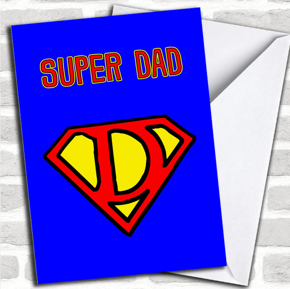 Super Dad Logo Personalized Father's Day Card