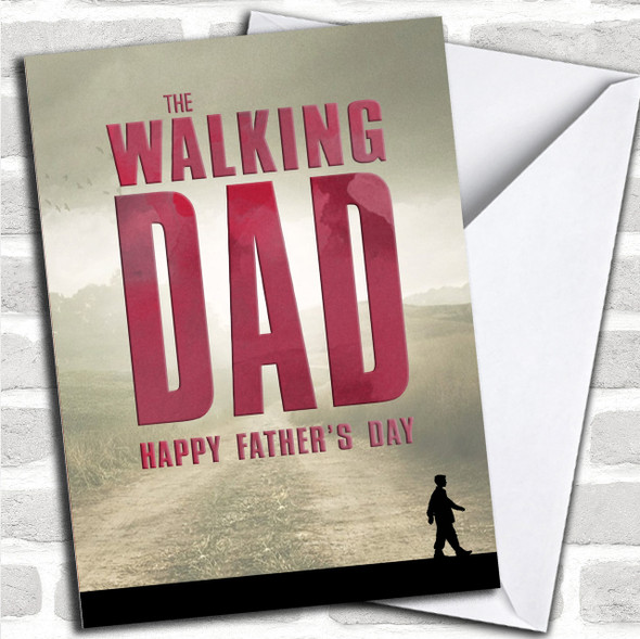 The Walking Dad Personalized Father's Day Card