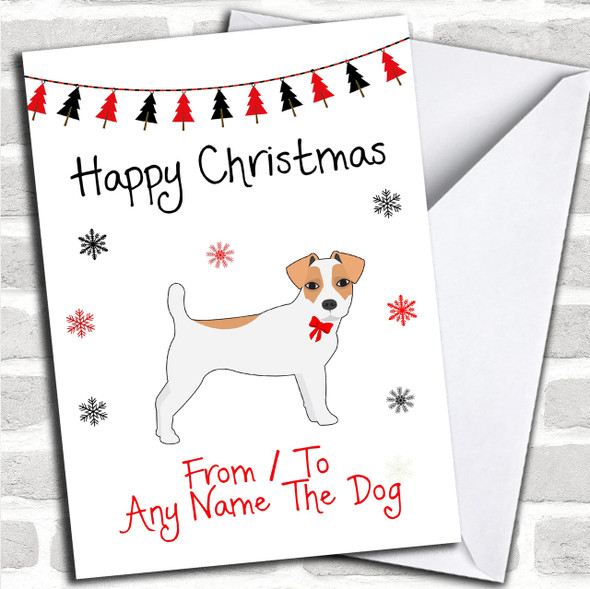 Jack Russell From Or To The Dog Pet Personalized Christmas Card