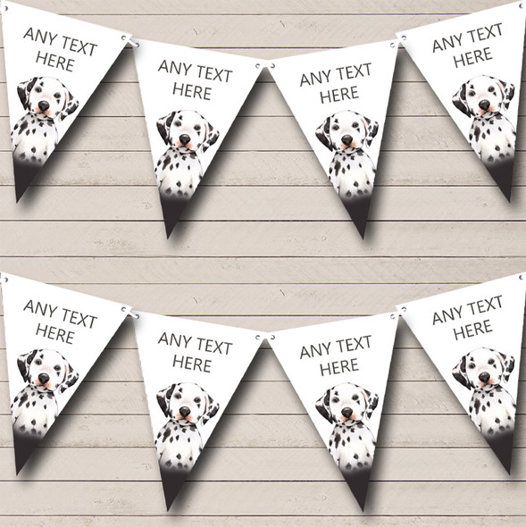 Cute Watercolour Dalmatian Dog Personalized Baby Shower Bunting Flag Banner