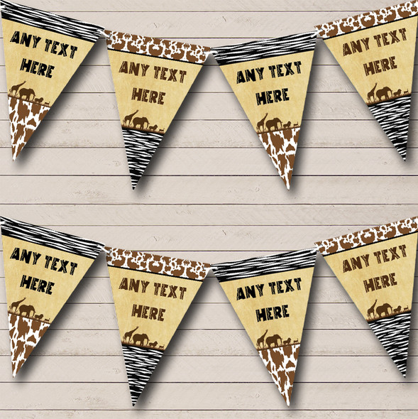 Animal Print Tiger Print Personalised Hen Party Bunting 