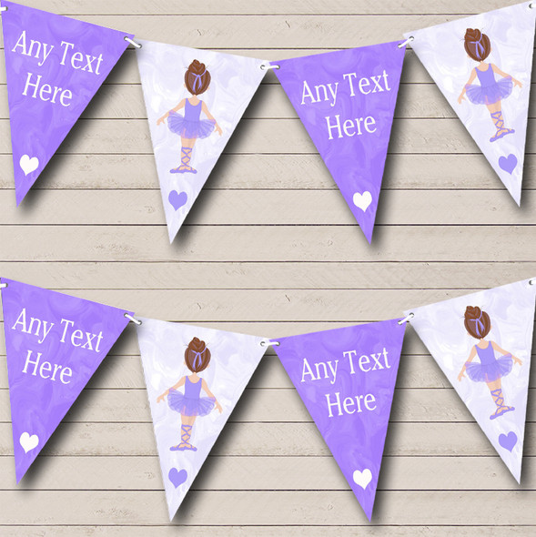 Marble Purple Ballet Ballerina Personalized Baby Shower Bunting Flag Banner