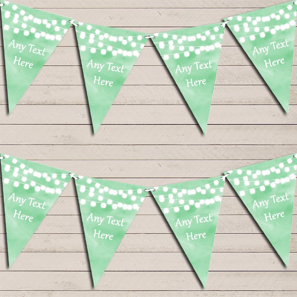 Green Watercolour Lights Engagement Bunting Garland Party Banner