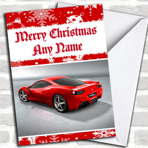 Ferrari Italia Personalized Christmas Card