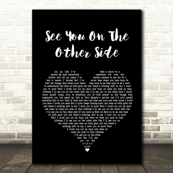 Brian Fallon See You On The Other Side Black Heart Song Lyric Quote Print