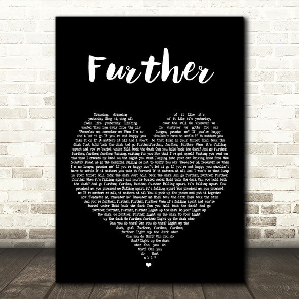 Don Broco Further Black Heart Song Lyric Quote Print