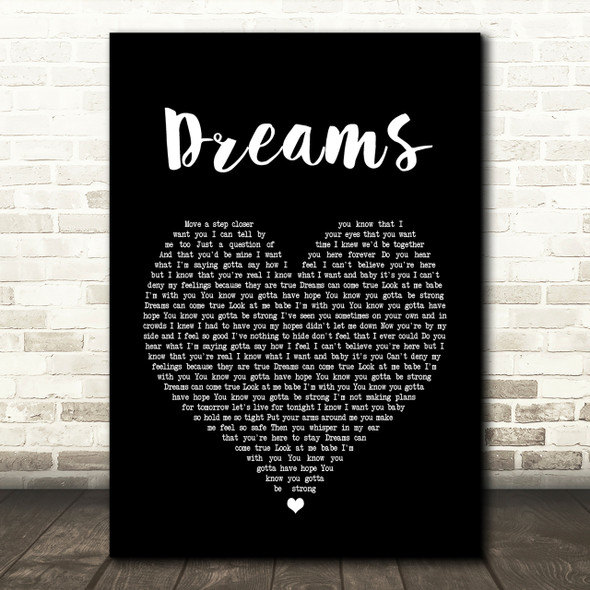 Gabrielle Dreams Black Heart Song Lyric Quote Print
