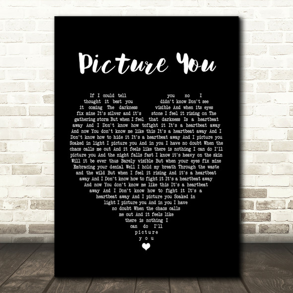 Mumford & Sons Picture You Black Heart Song Lyric Quote Print
