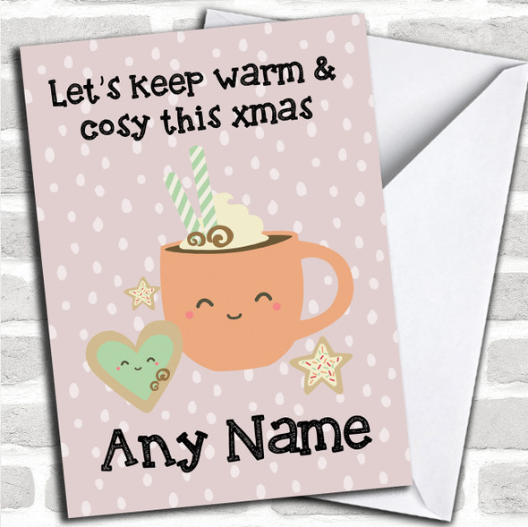 Cute Hot Chocolate Personalized Christmas Card