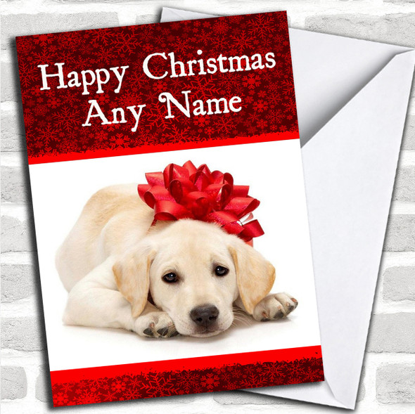 Dog Stunning Red Christmas Card Personalized