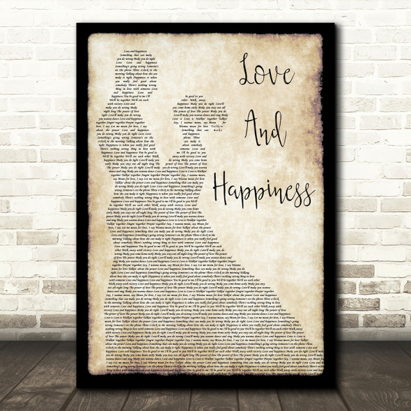 Al Green Love And Happiness Song Lyric Man Lady Dancing Quote Print