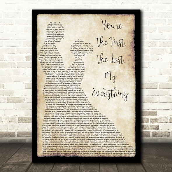 Barry White You're The First, The Last, My Everything Song Lyric Man Lady Print