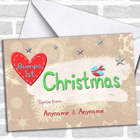 Pregnancy Surprise Personalized Christmas Card