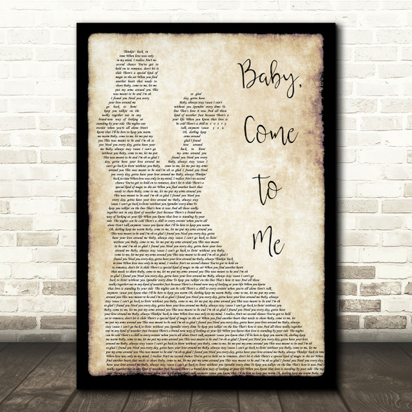 James Ingram Baby, Come To Me Man Lady Dancing Song Lyric Quote Print