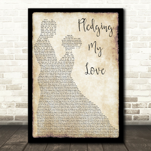Marvin Gaye & Diana Ross Pledging My Love Song Lyric Man Lady Dancing Print