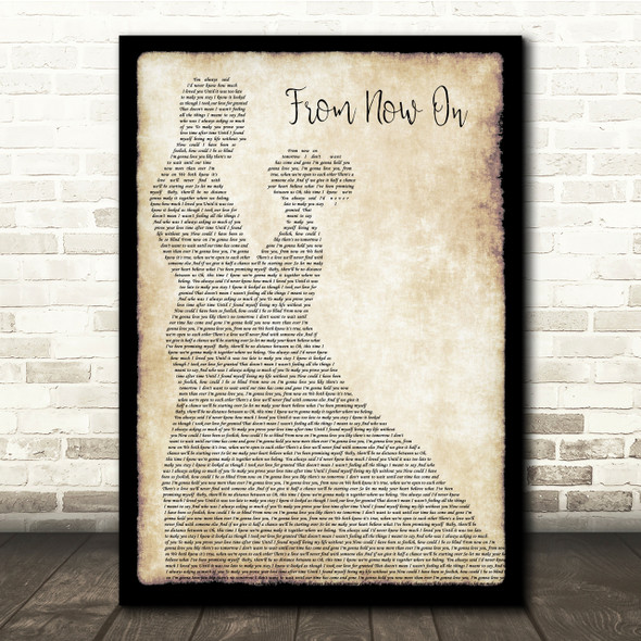 Michael Bolton From Now On Man Lady Dancing Song Lyric Quote Print