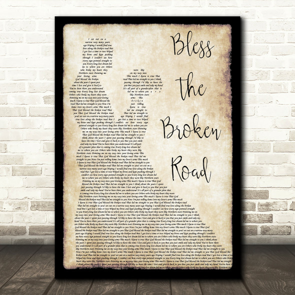 Rascal Flatts Bless The Broken Road Song Lyric Man Lady Dancing Quote Print
