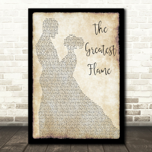 Runrig The Greatest Flame Man Lady Dancing Song Lyric Quote Print