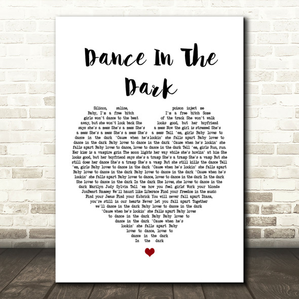 Lady Gaga Dance In The Dark Heart Song Lyric Quote Print