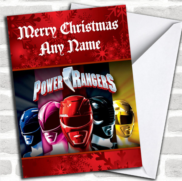 Power Rangers Personalized Christmas Card