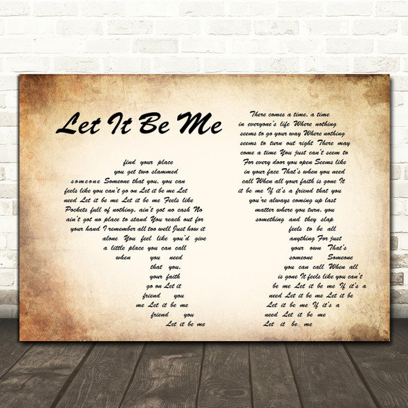 Ray LaMontagne Let It Be Me Man Lady Couple Song Lyric Quote Print