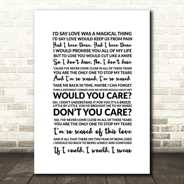 George Michael Turn A Different Corner Song Lyric Quote Print