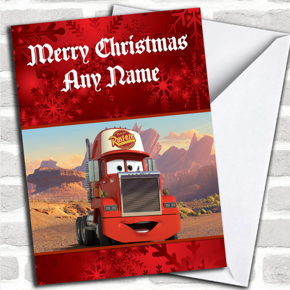 Cars  Mack Personalized Christmas Card