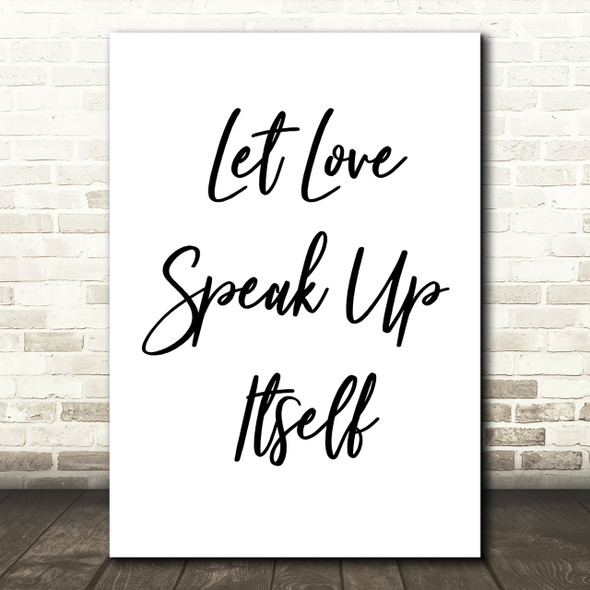 The Beautiful South Let Love Speak Up Itself Song Lyric Print