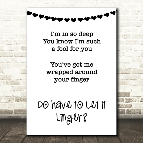 The Cranberries Linger Song Lyric Quote Print