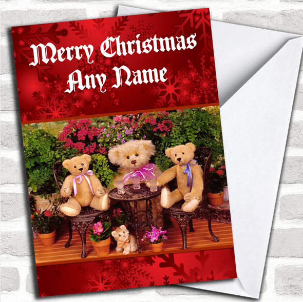 Teddy Bears Picnic Personalized Christmas Card