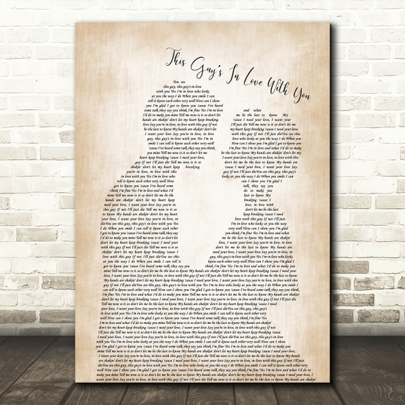 Herb Albert This Guys In Love With You Song Lyric Man Lady Bride Groom Print