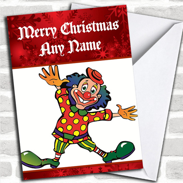 Clown Personalized Christmas Card