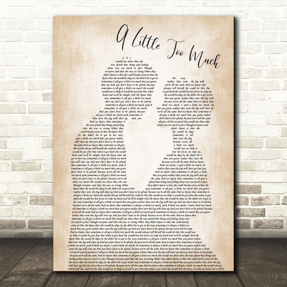 Shawn Mendes A Little Too Much Song Lyric Man Lady Bride Groom Wedding Print