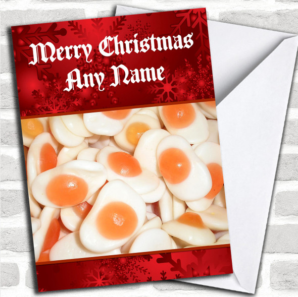 Fried Egg Sweets Children's Personalized Christmas Card